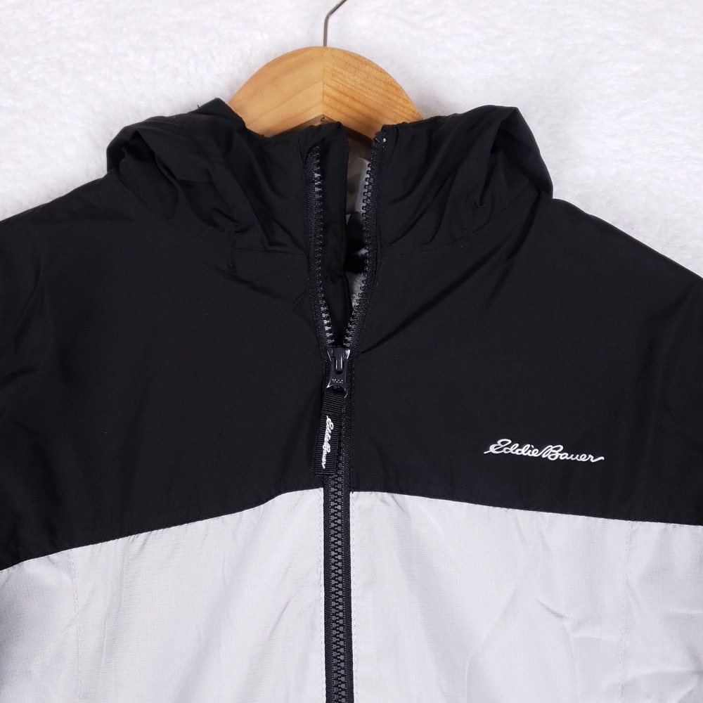 Eddie Bauer 3-in-1 Windbreaker Jacket Youth L 14/16 Removable Fleece Liner Gray - Picture 2 of 11